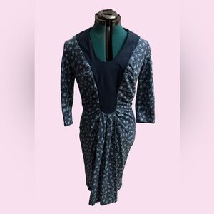 Navy & Teal Handmade 40s style dress